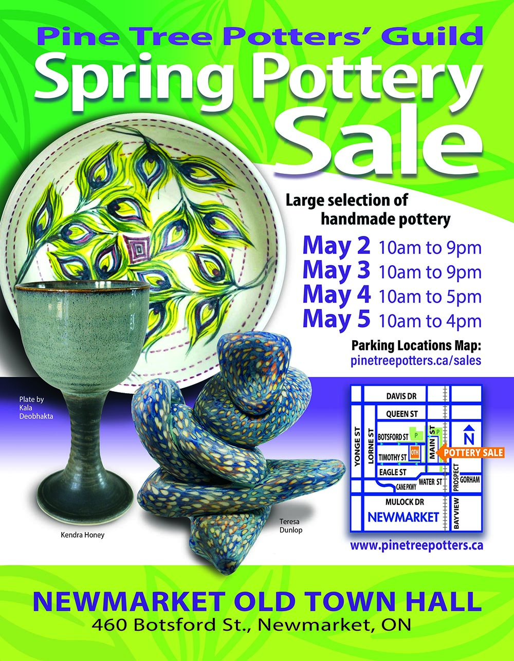 Pine Tree Potters' Spring Sale, May 2nd to May 5th